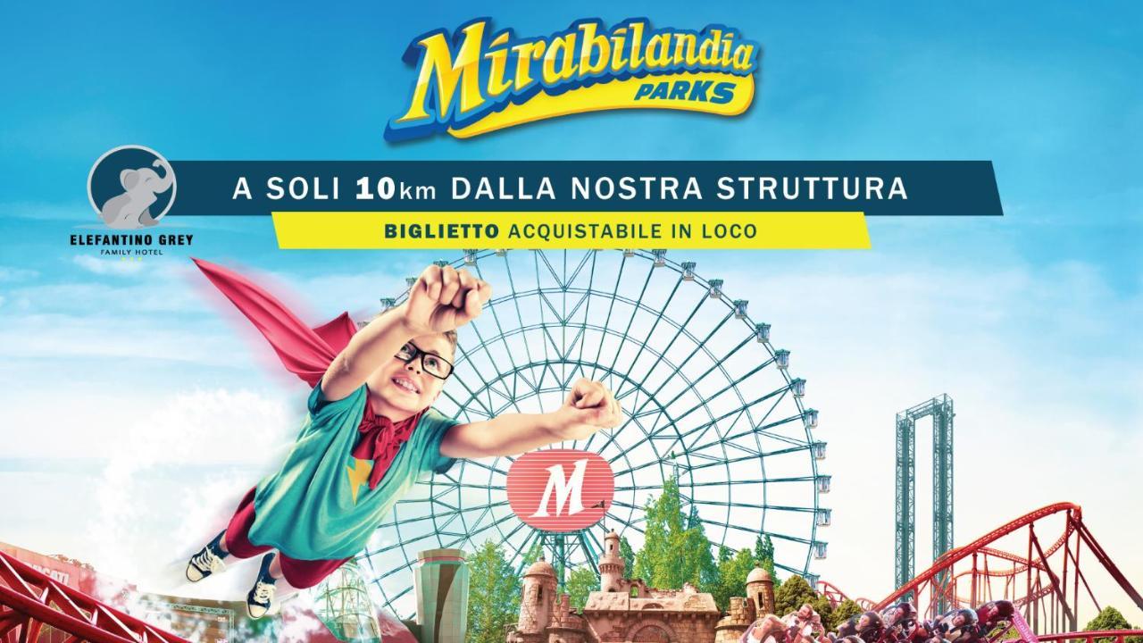 Hotel Elefantino Grey - Free Breakfast & Brunch Until 13-00 - Vicinissimi A Mirabilandia Мілано-Маріттіма Екстер'єр фото